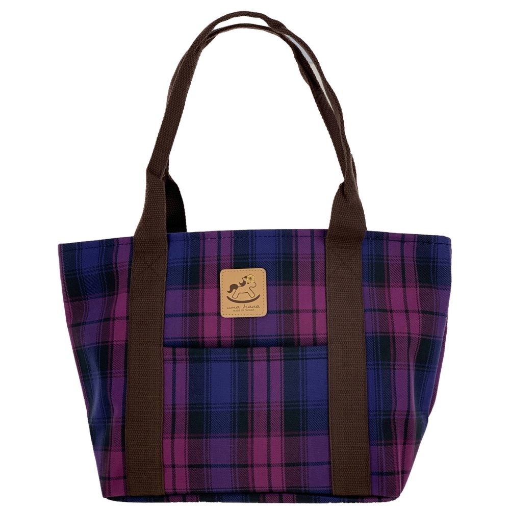 Waterproof Purple Plaid Dumpling Tote Shoulder Bag